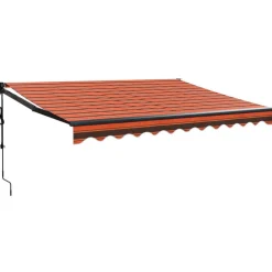 Automaattisesti sisäänkelattava markiisi oranssi/ruskea 3x2,5 m