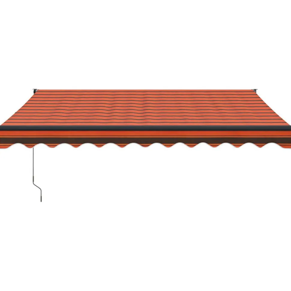 Automaattisesti sisäänkelattava markiisi oranssi/ruskea 3x2,5 m