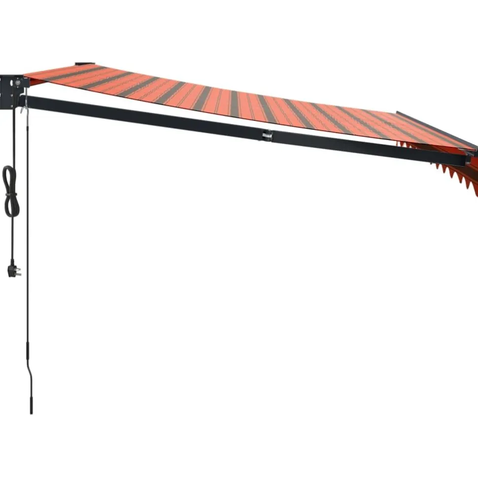 Automaattisesti sisäänkelattava markiisi oranssi/ruskea 3x2,5 m