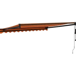 Automaattisesti sisäänkelattava markiisi oranssi/ruskea 3x2,5 m