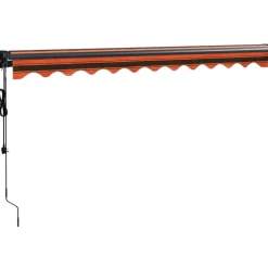 Automaattisesti sisäänkelattava markiisi oranssi/ruskea 3x2,5 m