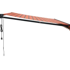 Automaattisesti sisäänkelattava markiisi oranssi/ruskea 4x3 m