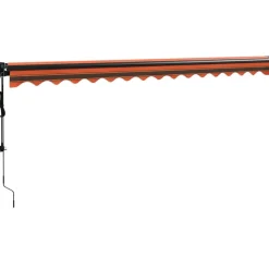 Automaattisesti sisäänkelattava markiisi oranssi/ruskea 4x3 m