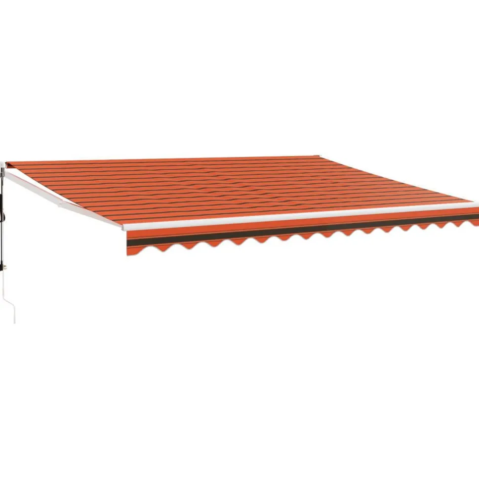 Automaattisesti sisäänkelattava markiisi oranssi/ruskea 4,5x3 m