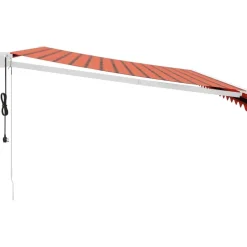 Automaattisesti sisäänkelattava markiisi oranssi/ruskea 4,5x3 m