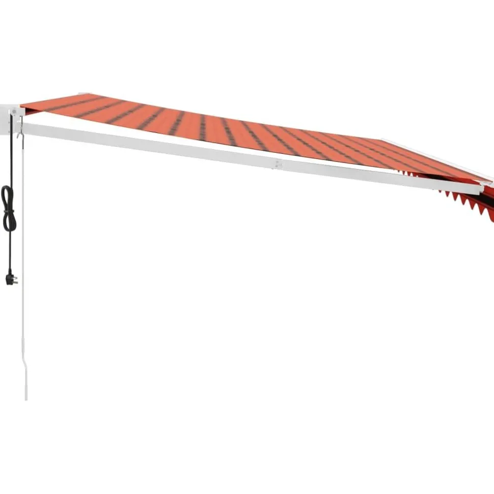 Automaattisesti sisäänkelattava markiisi oranssi/ruskea 4,5x3 m