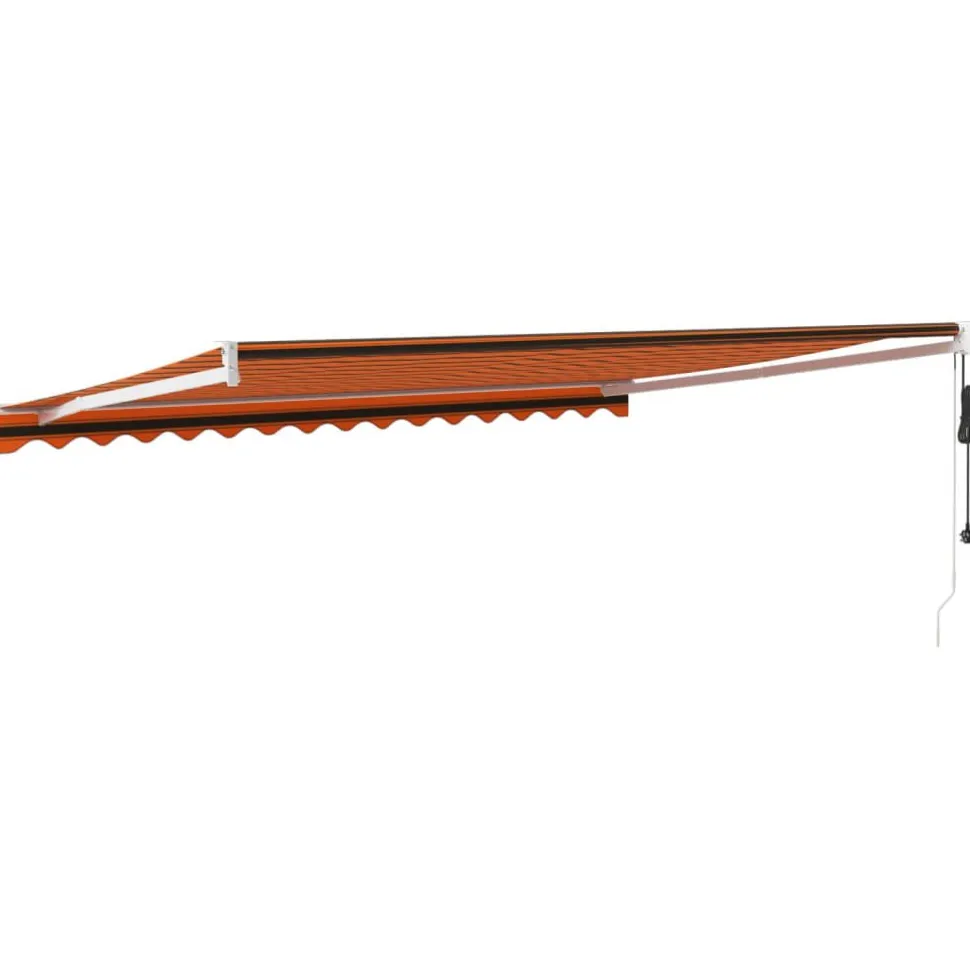 Automaattisesti sisäänkelattava markiisi oranssi/ruskea 4,5x3 m