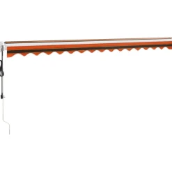 Automaattisesti sisäänkelattava markiisi oranssi/ruskea 4,5x3 m