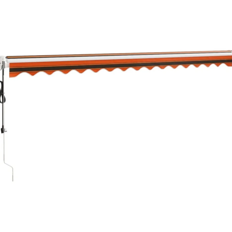 Automaattisesti sisäänkelattava markiisi oranssi/ruskea 4,5x3 m