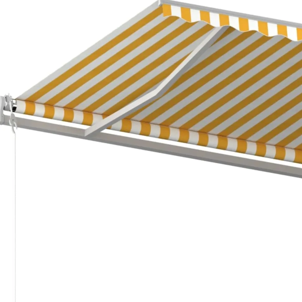 Automaattisesti sisäänkelattava markiisi 300x250cm sinivalk.