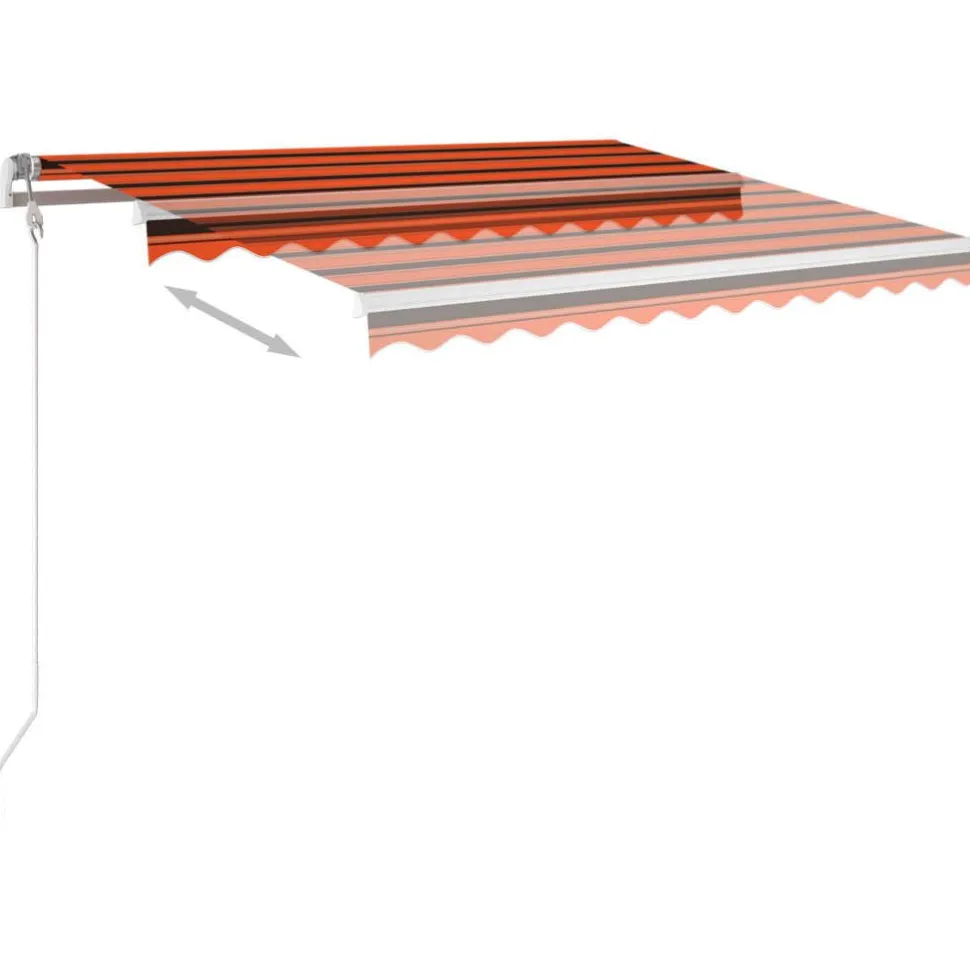 Automaattisesti sisäänkelattava markiisi 300x250cm sinivalk.