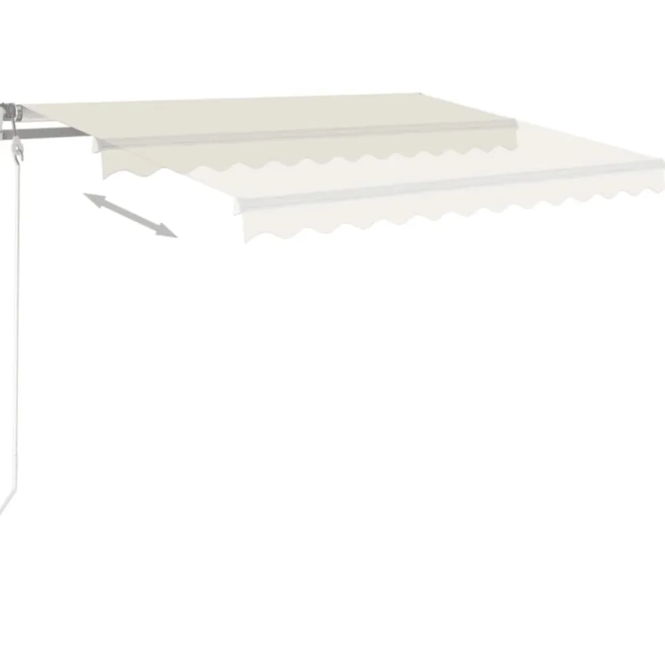 Automaattisesti sisäänkelattava markiisi 300x250cm sinivalk.