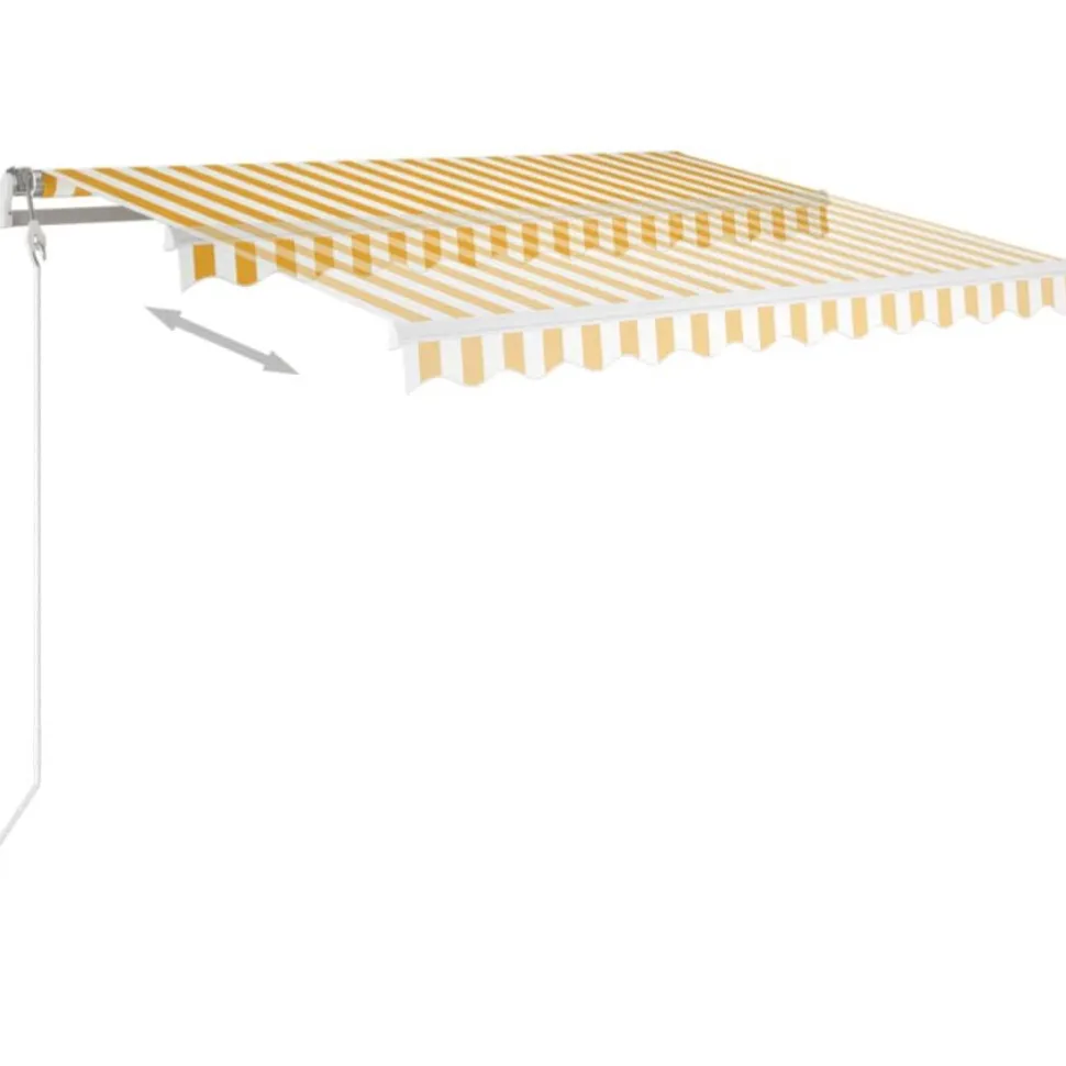 Automaattisesti sisäänkelattava markiisi 300x250cm sinivalk.