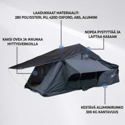 Auton kattoteltta Trekker Cabin L, eri värejä