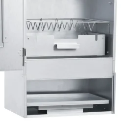 BBQ-uunisavustin ja 1 kg puulastuja 44,5 x 29 x 83 cm