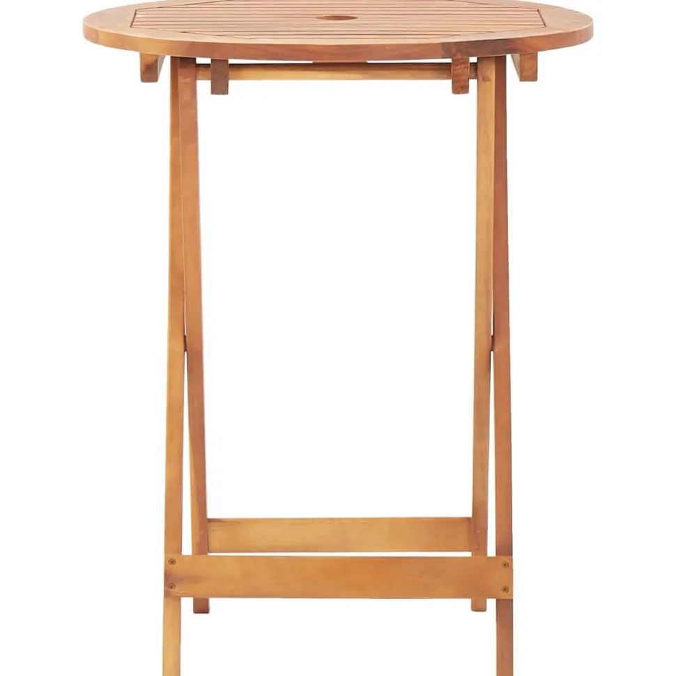 Bistrosarja 3-osainen musta polyrottinki ja täysi akasiapuu (81742)