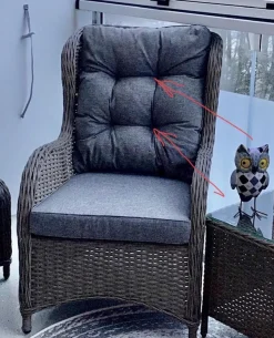 Caféryhmä Marcus 2 nojatuolia jalkaraheilla harmaa