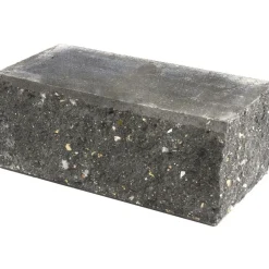 Citymuurikivi Lakka lohko/sileä kulma, musta 360x180x150mm