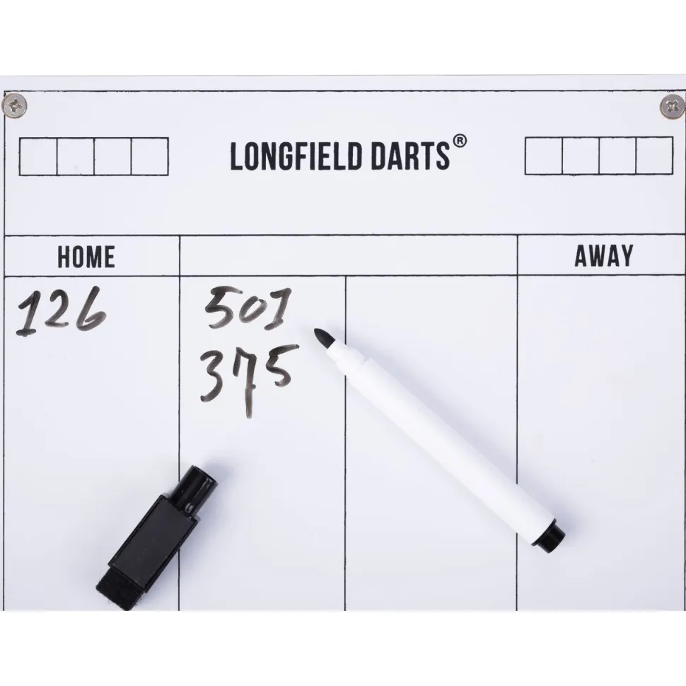 Darts-setti Longfield, taulu, kaappi ja tikat, musta