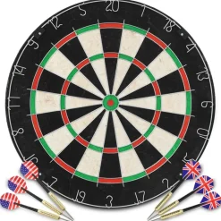 Darts-taulu ja 6 tikkaa, sisal