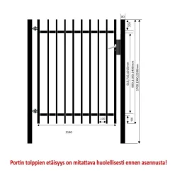 Elementtiaidan käyntiportti AB Polar 900 x 1140 mm