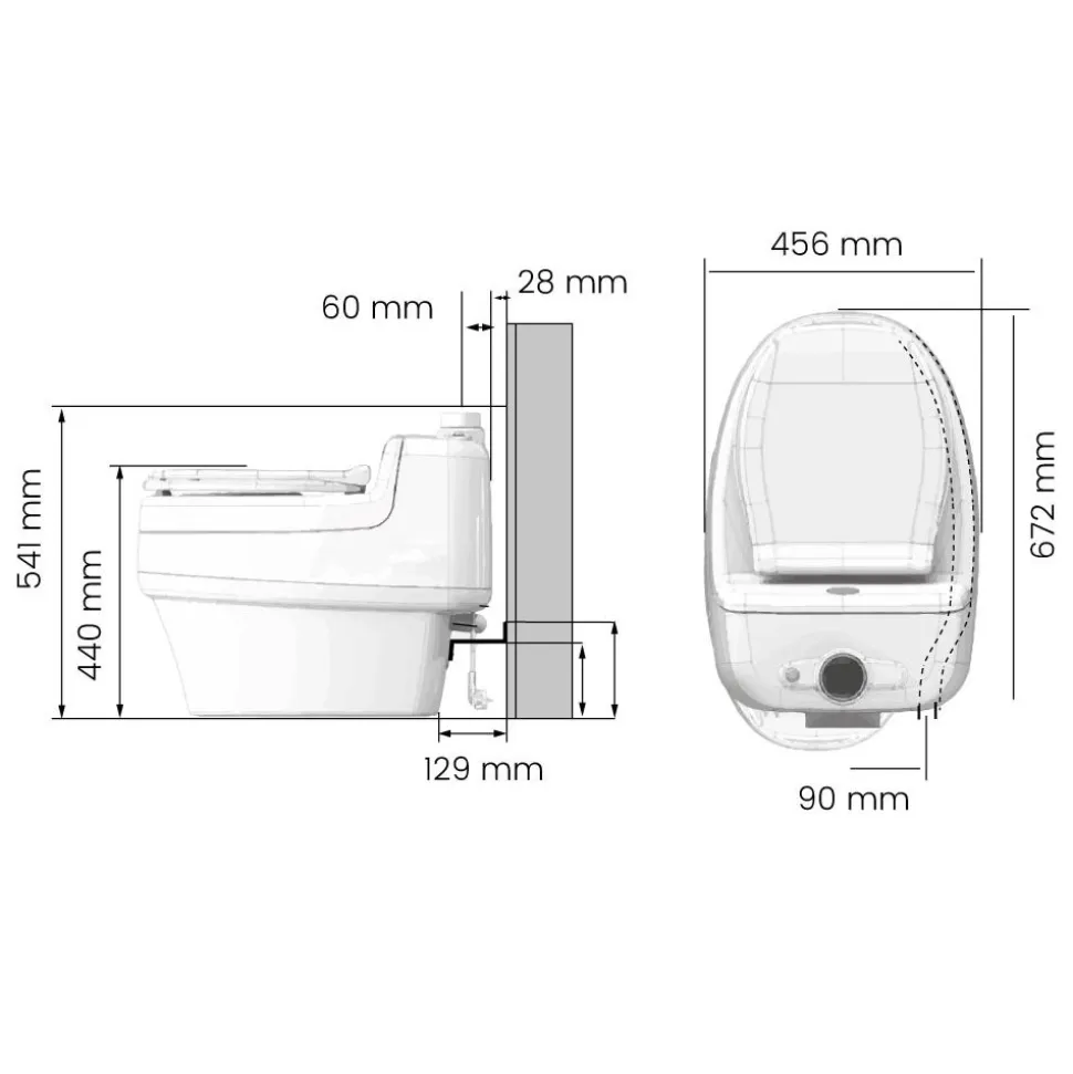 Erotteleva käymälä Separett Villa 12/230V