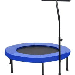 Fitness trampoliini kahvalla ja turvatyynyllä 102 cm