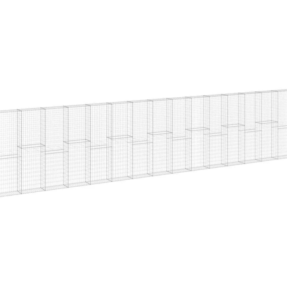 Gabion-kivikori kansilla galvanoitu teräs 900x30x200 cm