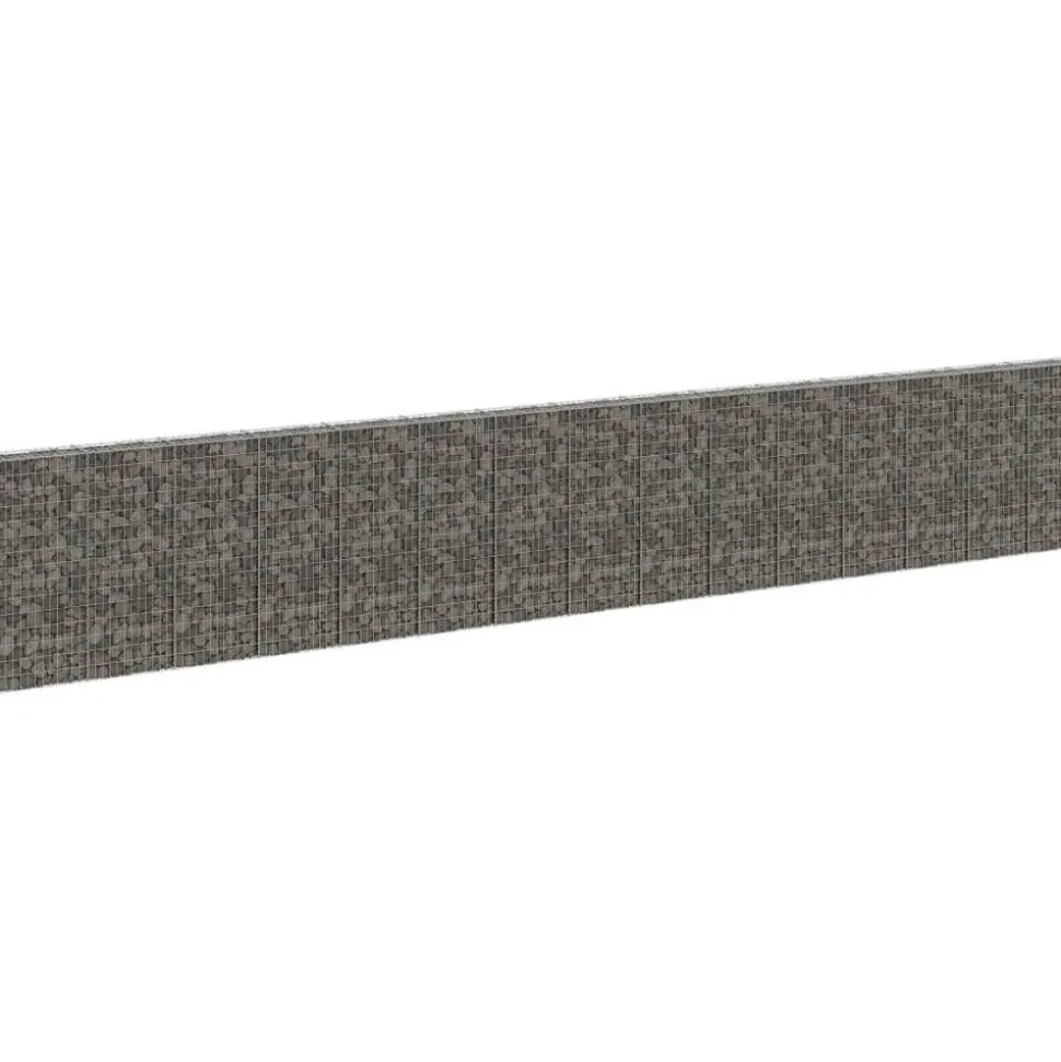 Gabion-kivikori kansilla galvanoitu teräs 900x30x150 cm
