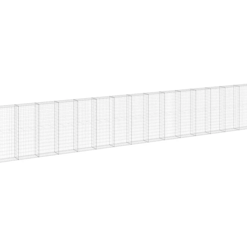 Gabion-kivikori kansilla galvanoitu teräs 900x30x150 cm
