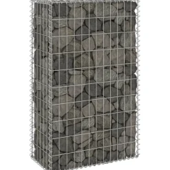 Gabion-kivikori kansilla galvanoitu teräs 60x30x100 cm