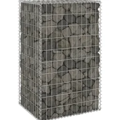 Gabion-kivikori kansilla galvanoitu teräs 60x50x100 cm