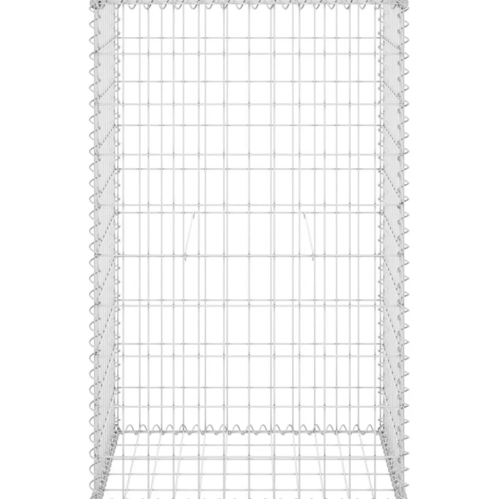 Gabion-kivikori kansilla galvanoitu teräs 60x50x100 cm