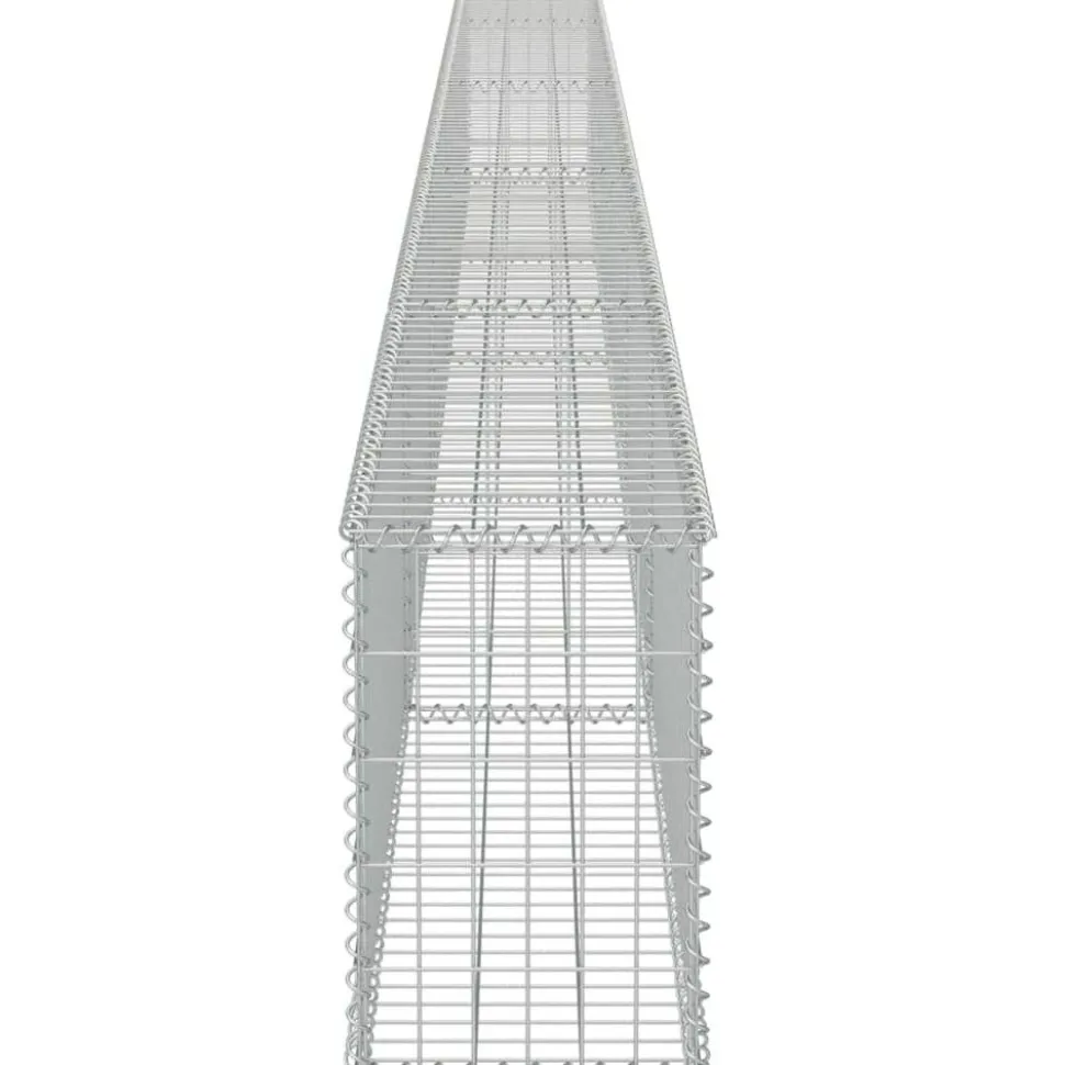Gabion-kivikori kansilla galvanoitu teräs 600x30x50cm