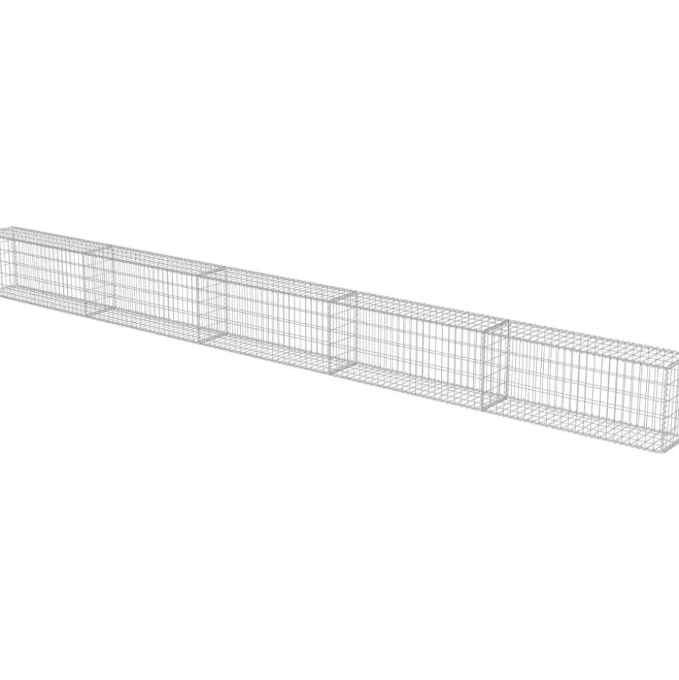 Gabion-kivikori kansilla galvanoitu teräs 600x30x50cm