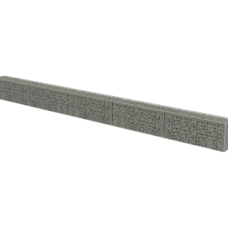 Gabion-kivikori kansilla galvanoitu teräs 600x30x50cm