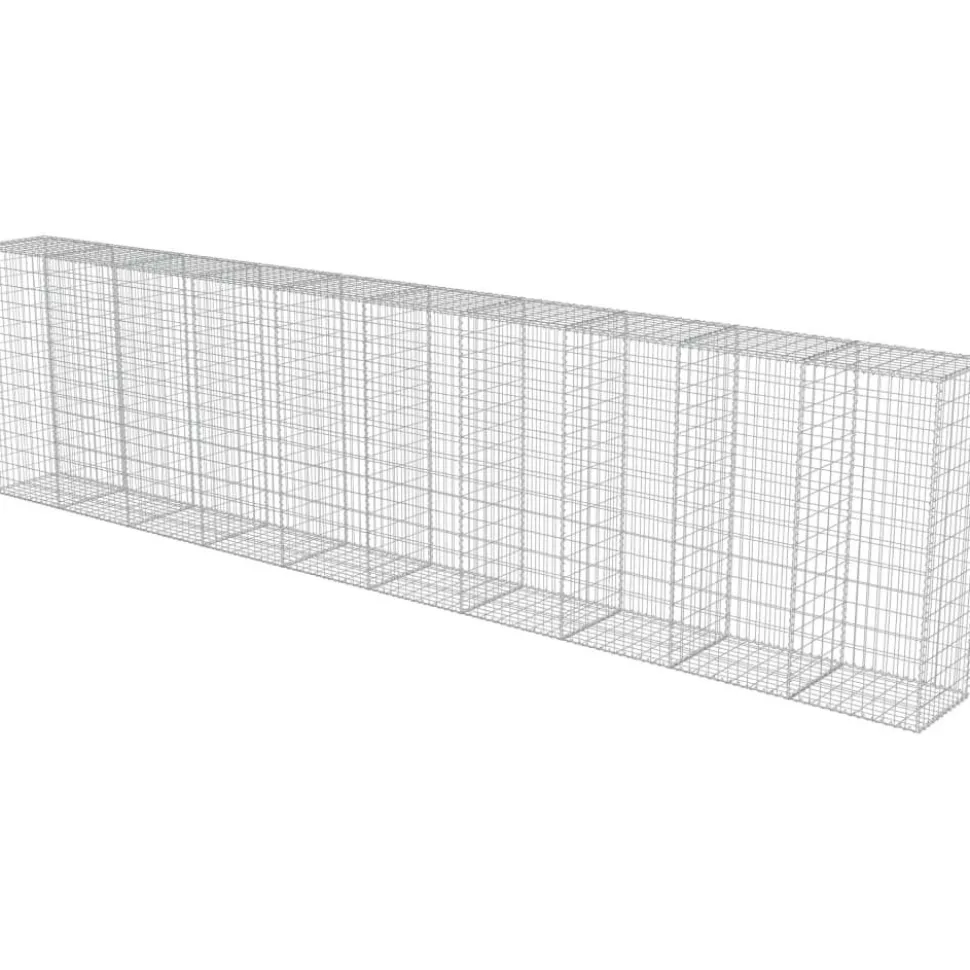 Gabion-kivikori kansilla galvanoitu teräs 600x50x150cm