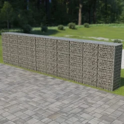 Gabion-kivikori kansilla galvanoitu teräs 600x50x150cm