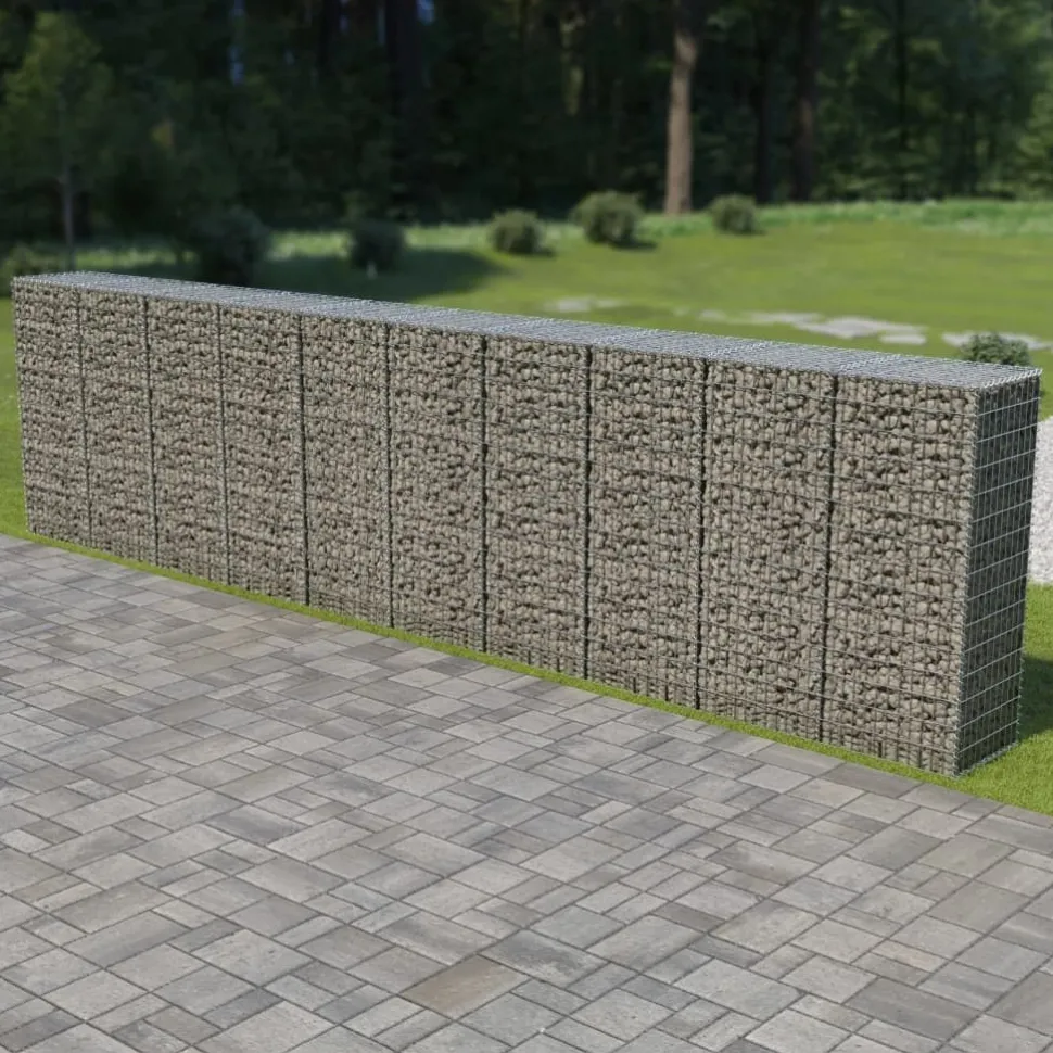 Gabion-kivikori kansilla galvanoitu teräs 600x50x150cm