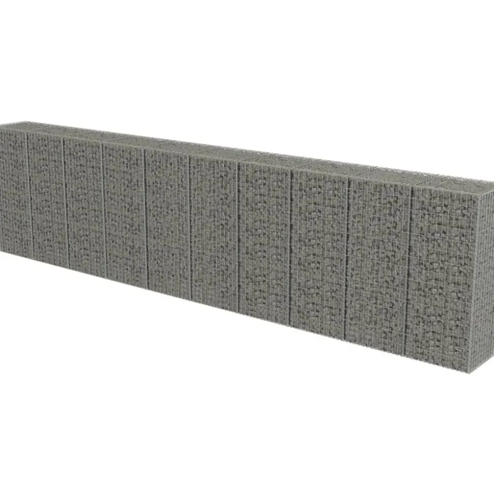Gabion-kivikori kansilla galvanoitu teräs 600x50x150cm