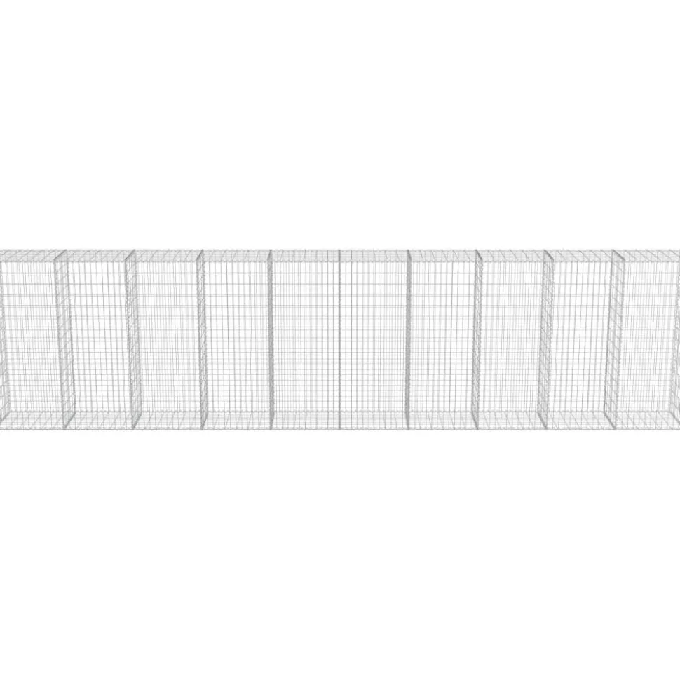 Gabion-kivikori kansilla galvanoitu teräs 600x50x150cm