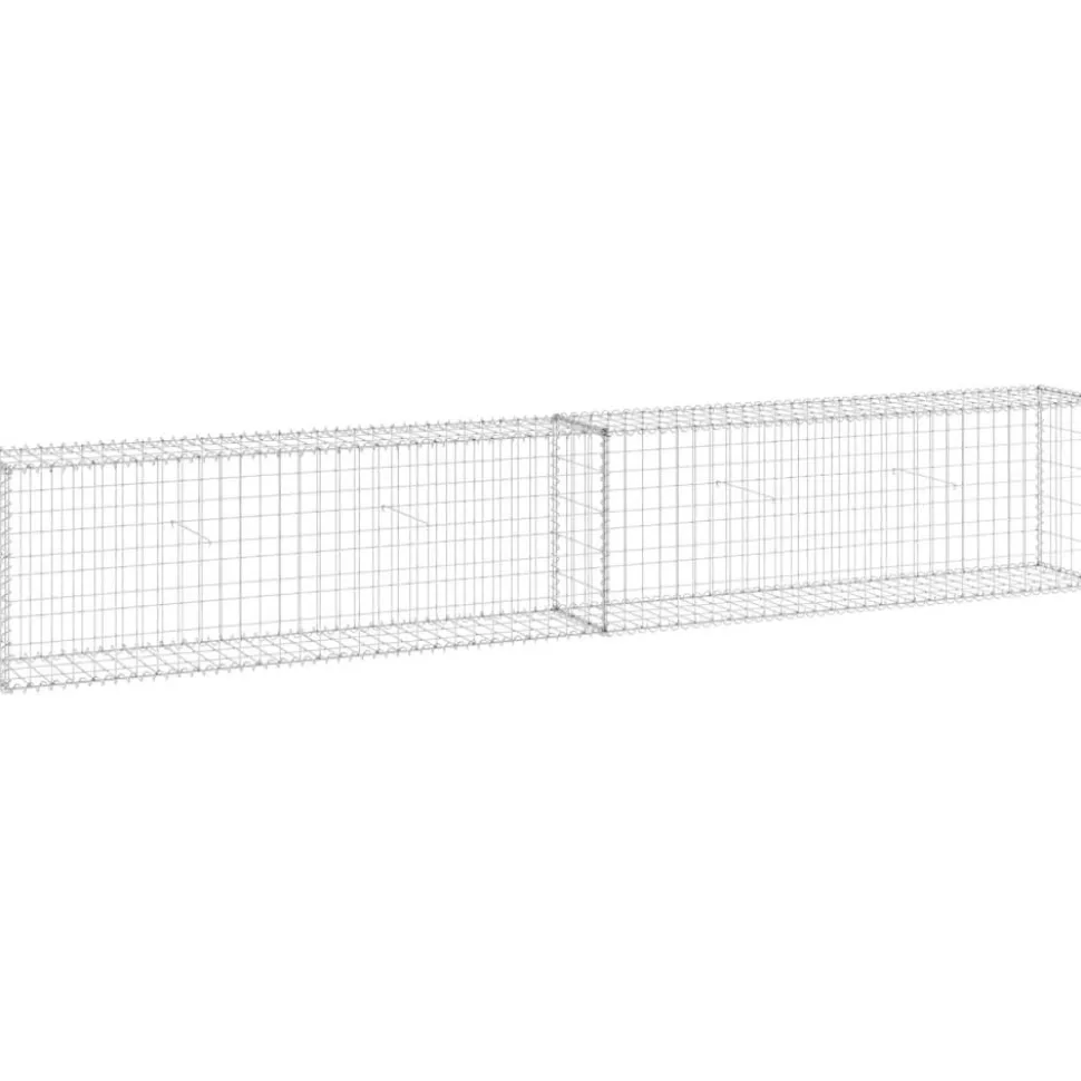 Gabion-kivikori kansilla galvanoitu teräs 300x30x50 cm