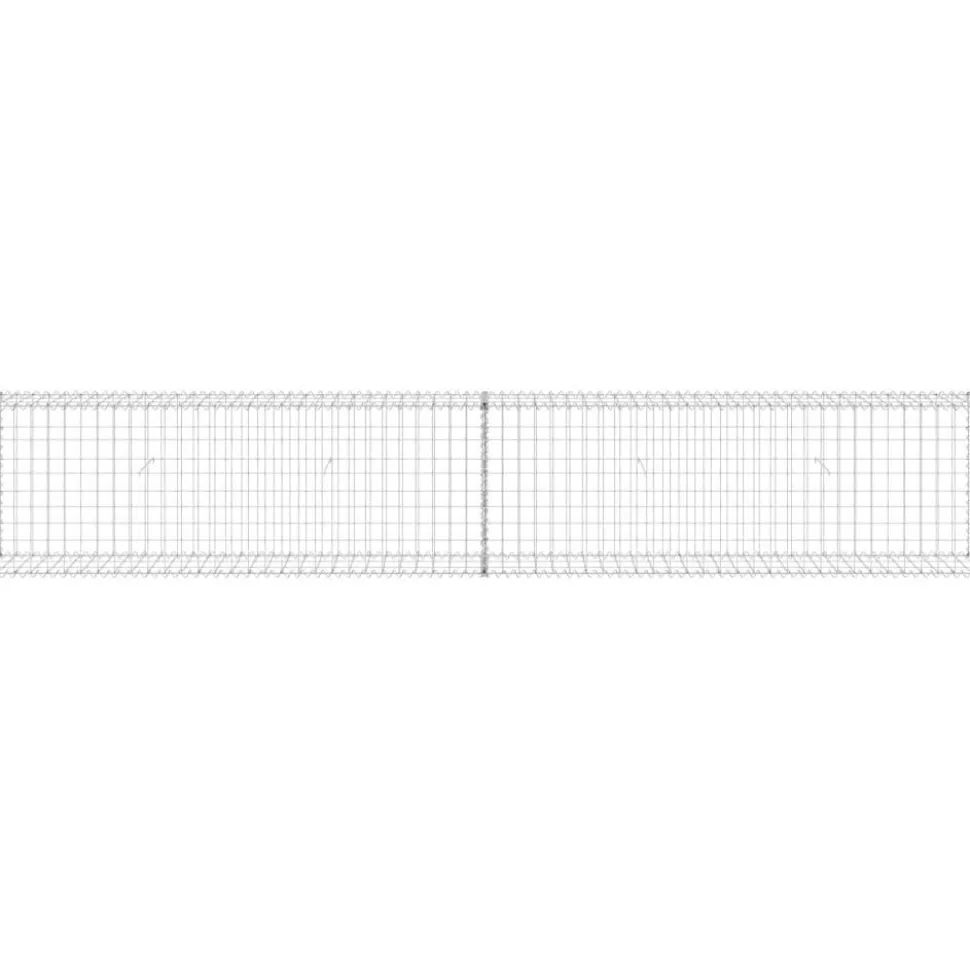 Gabion-kivikori kansilla galvanoitu teräs 300x30x50 cm