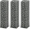 Gabion-/kivikorisarja 3kpl galvanoitu vaijeri 25x25x100cm