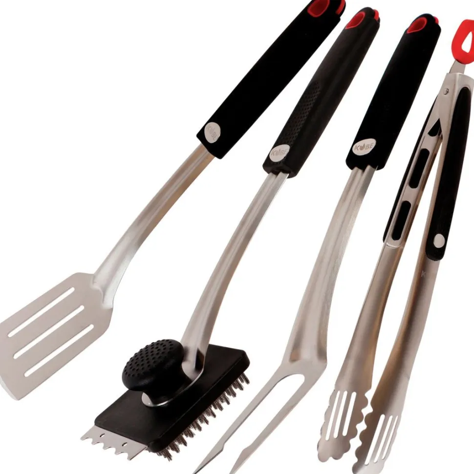 Grillivälinesetti Kobe Premium BBQ, 4-osainen, ruostumaton teräs