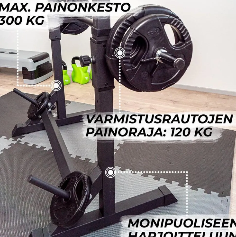 Half Rack Kyykkyteline Nordcore Core 107x60x150 cm, musta