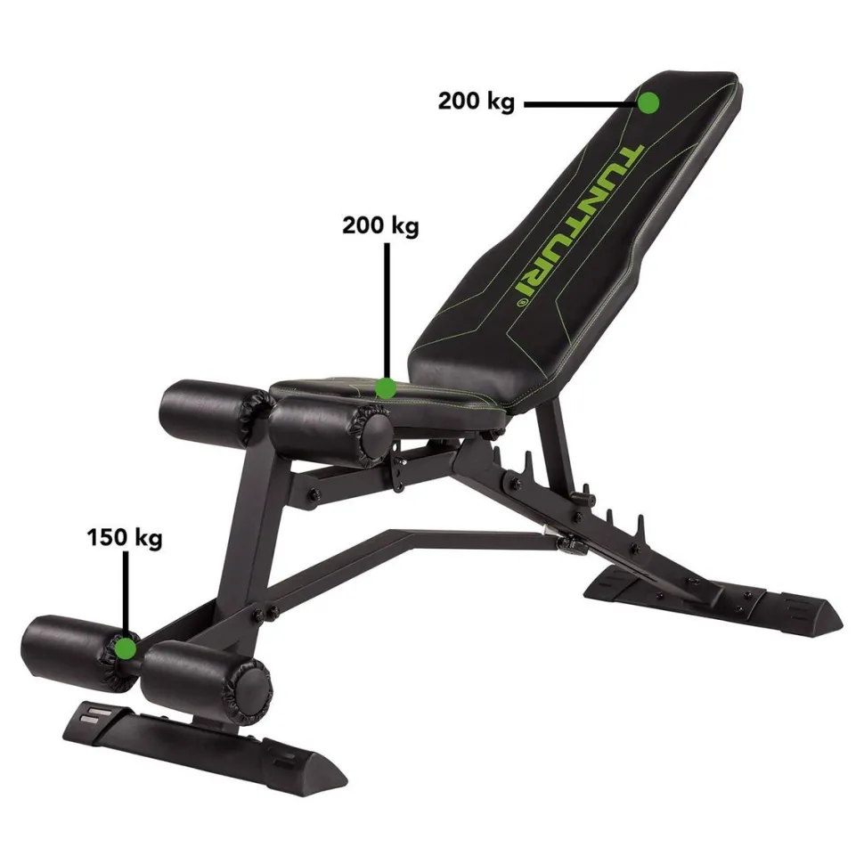 Harjoittelupenkki Tunturi UB80 Utility Bench kokoontaitettava max. 150 kg