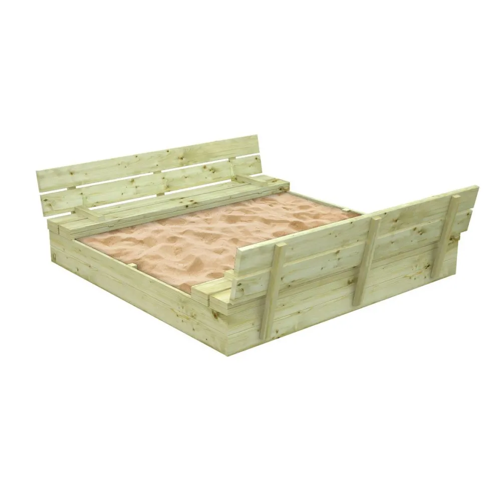 Hiekkalaatikko Palmako Sandy 16 157x157 cm kansi/penkit painekyllästetty puu