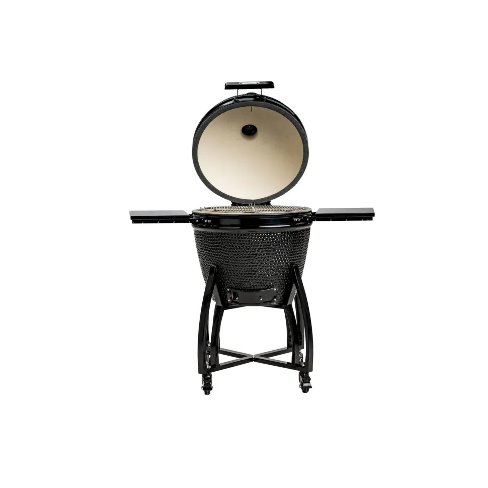 Hiiligrilli Dreamfire Hoovi Kamado, grillaustelineella, musta