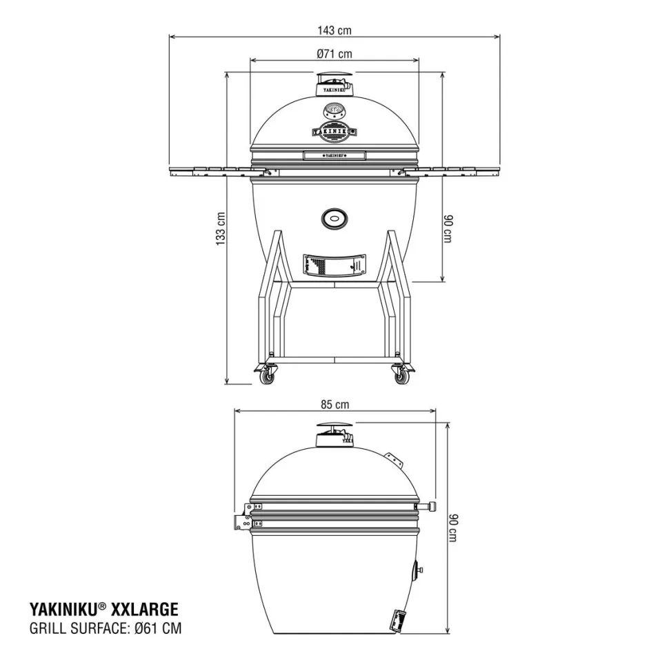 Hiiligrilli Yakiniku XXL Kamado complete
